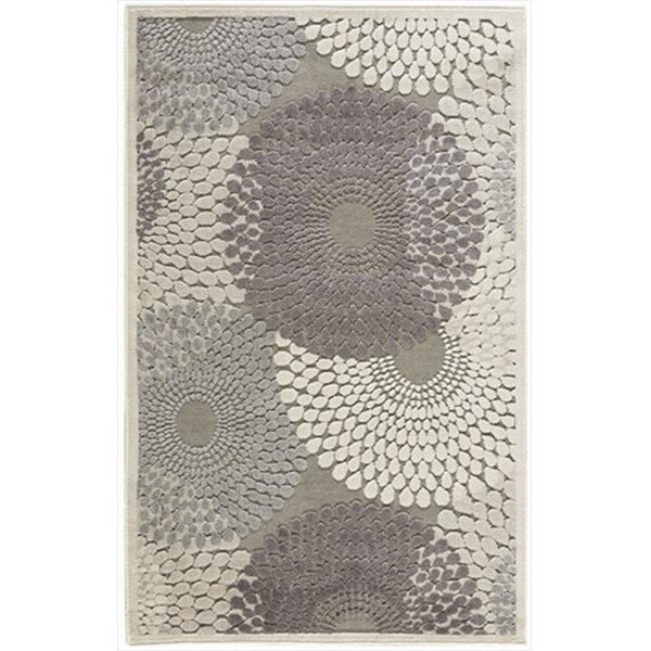 Nourison Nourison 11804 Graphic Illusions Area Rug Collection Grey 3 ft 6 in. x 5 ft 6 in. Rectangle 99446118042 - main